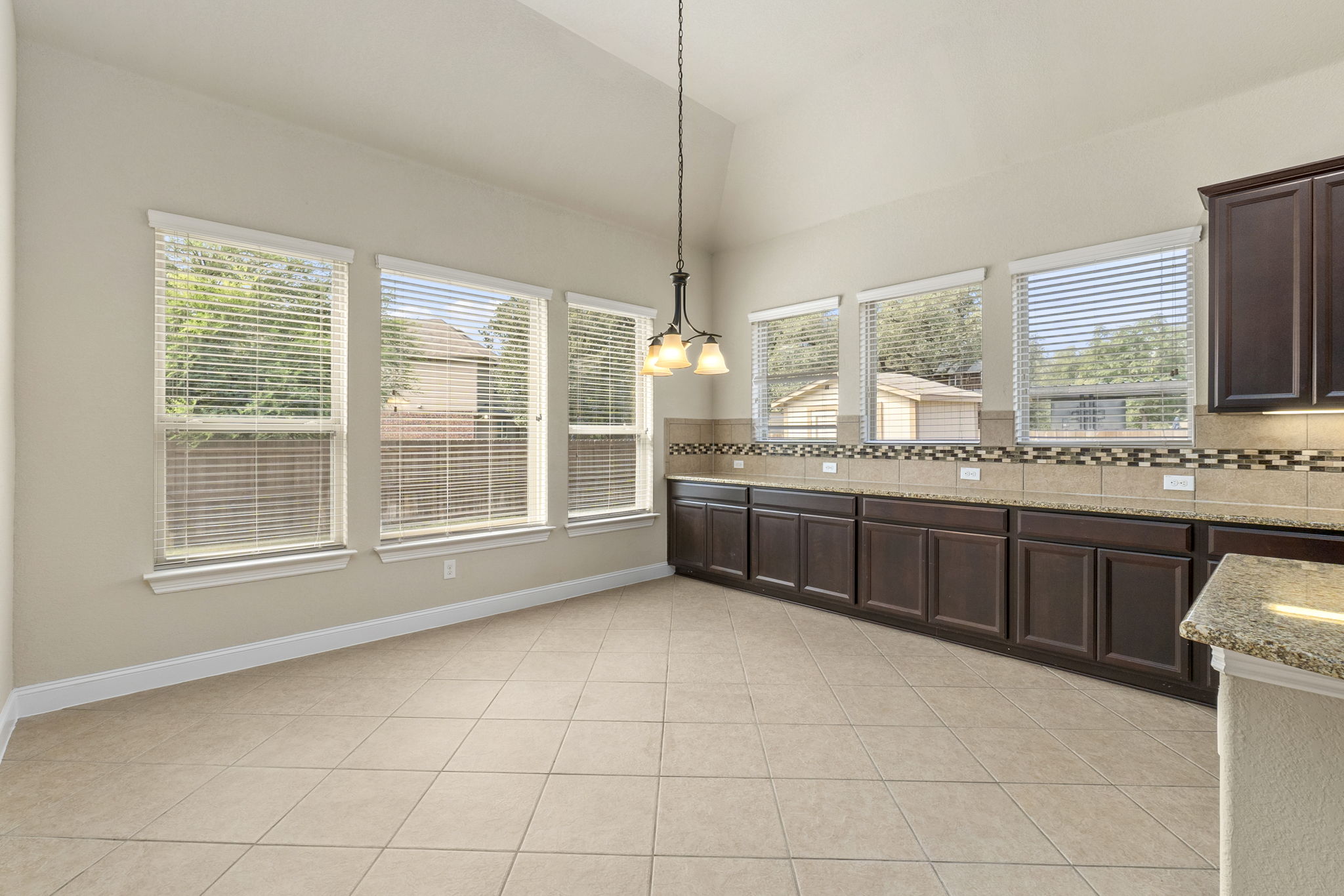 Breakfast Room with Buffet-Style Custom Cabinetry