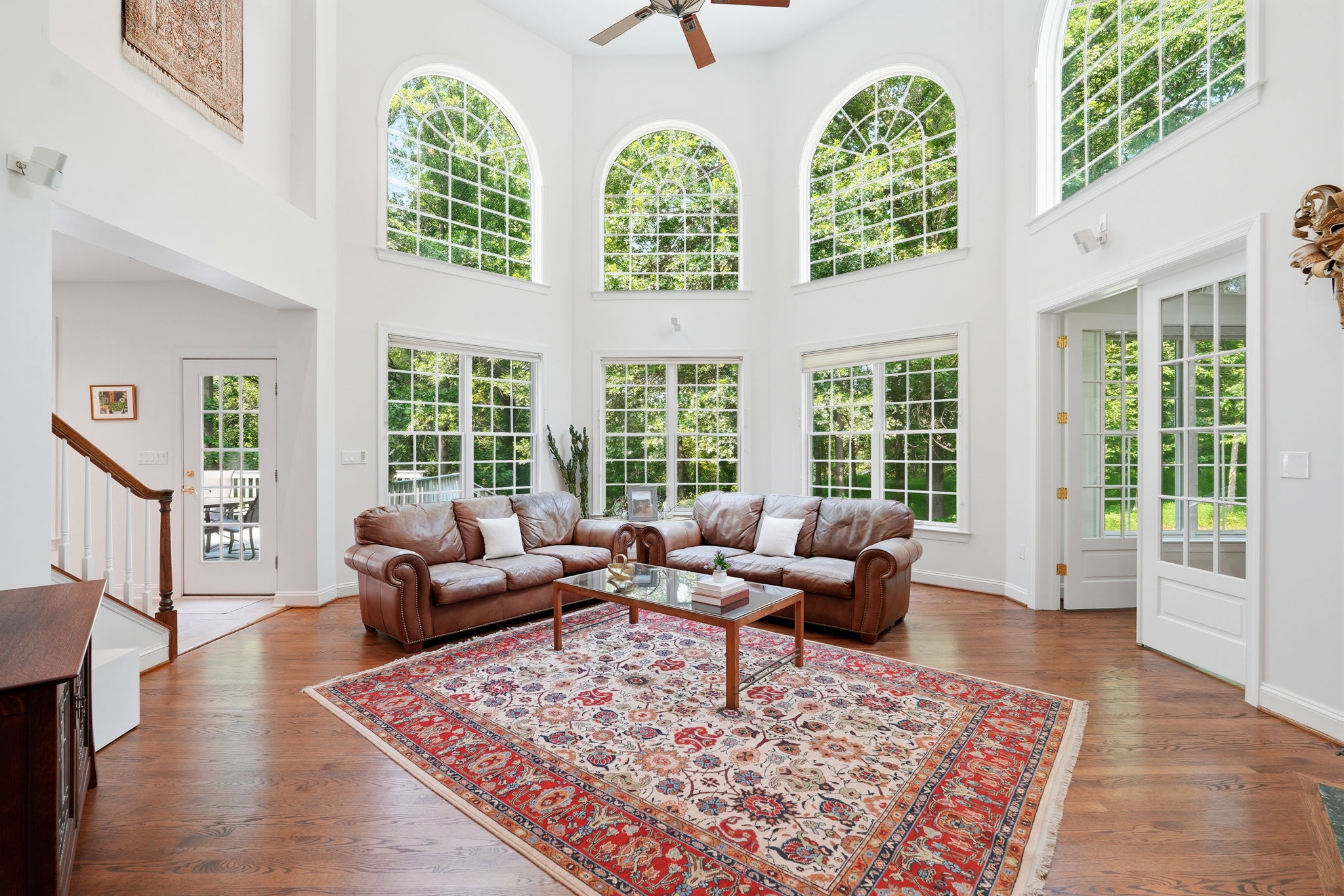 Two Story Family Room with Access to Rear Deck