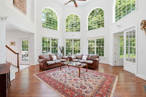 Two Story Family Room with Access to Rear Deck