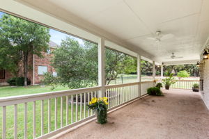 Expansive covered patio