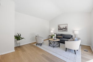Family Room with Vaulted Ceiling