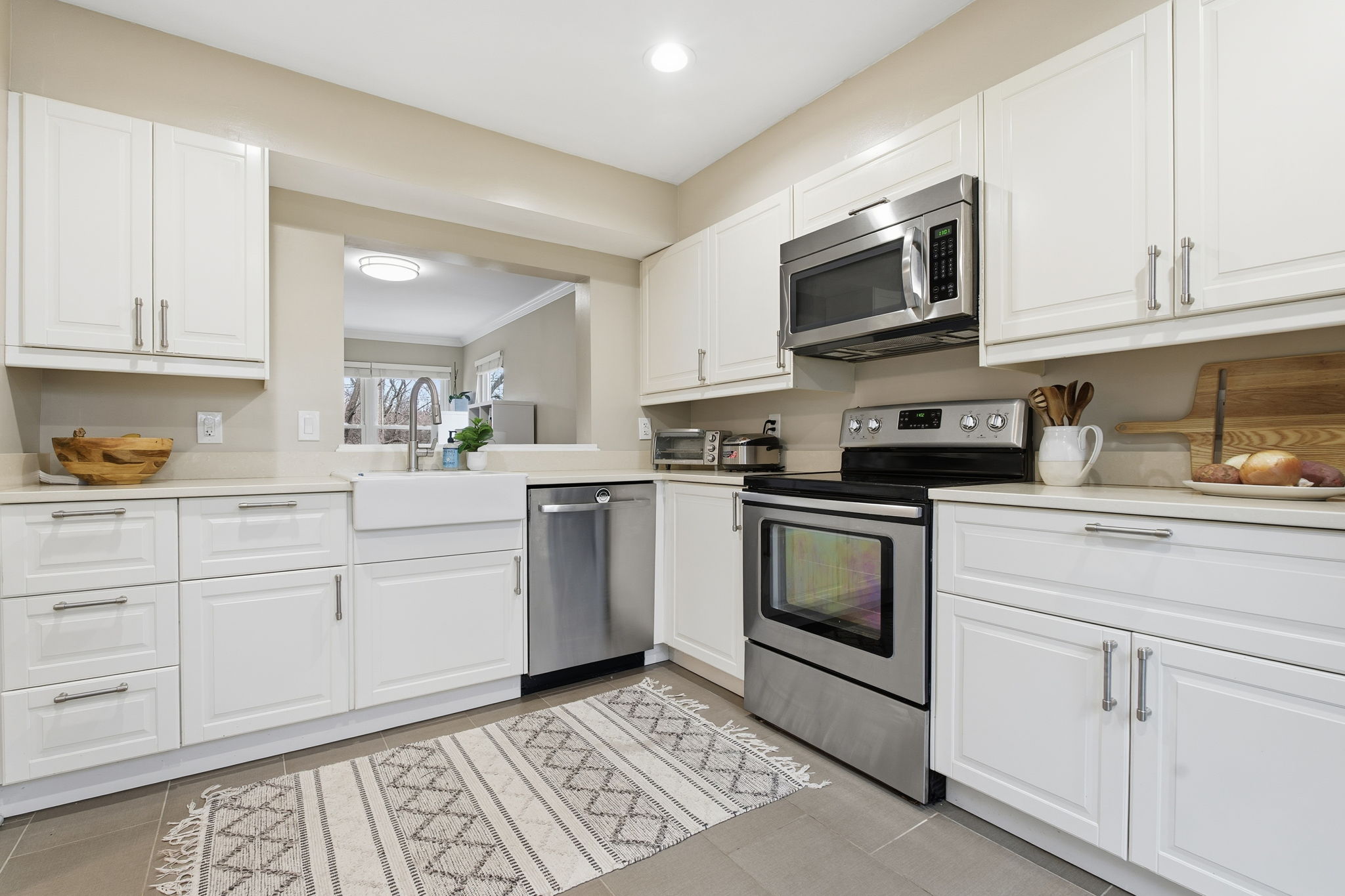 Kitchen Open to Living Room