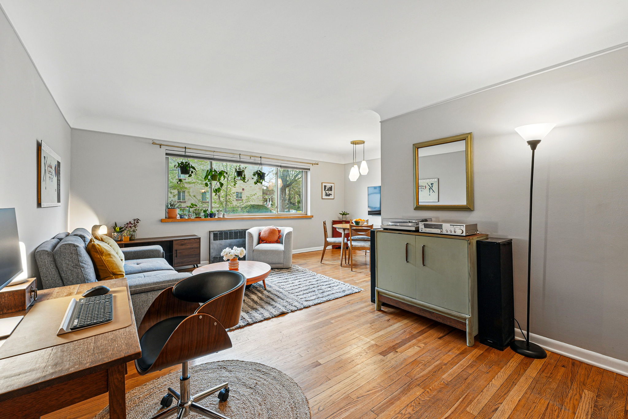 Spacious, open, and light-filled living area