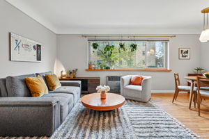 Living room and dining area