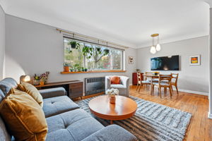 Living room and dining area