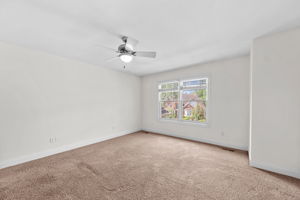 Heading upstairs, there are 3 very large bedrooms. Each has a walk-in closet and access to a bathroom.