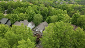 Aerial Front View of House