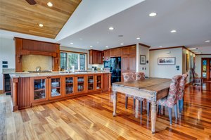 Room to entertain in this kitchen and eat in dining room