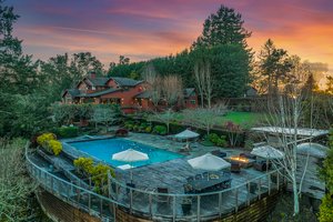 Beautiful sunsets from the pool area