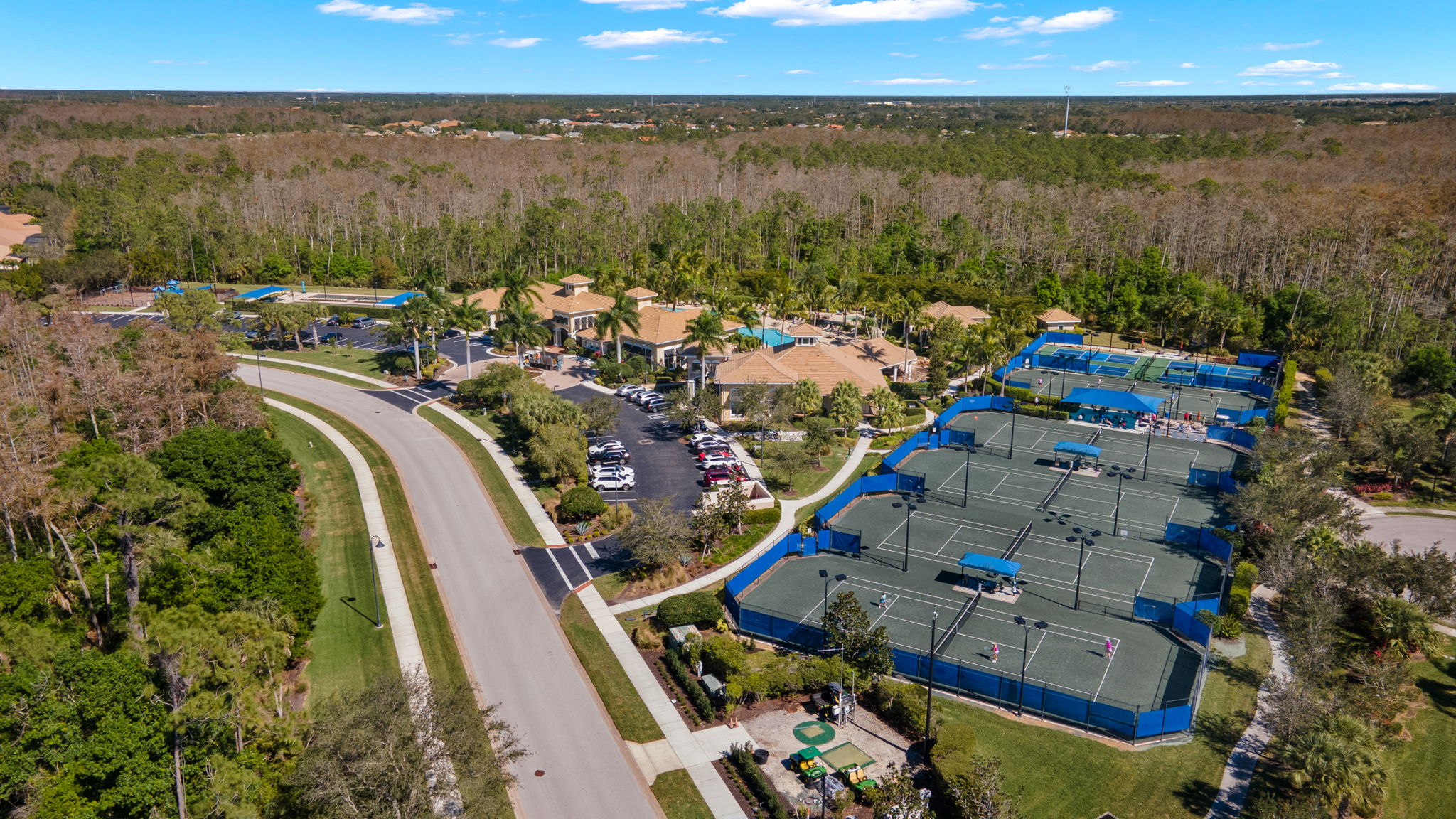 Aerial Tennis Courts