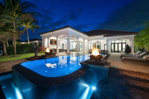 Pool - Rear Elevation - NIGHT