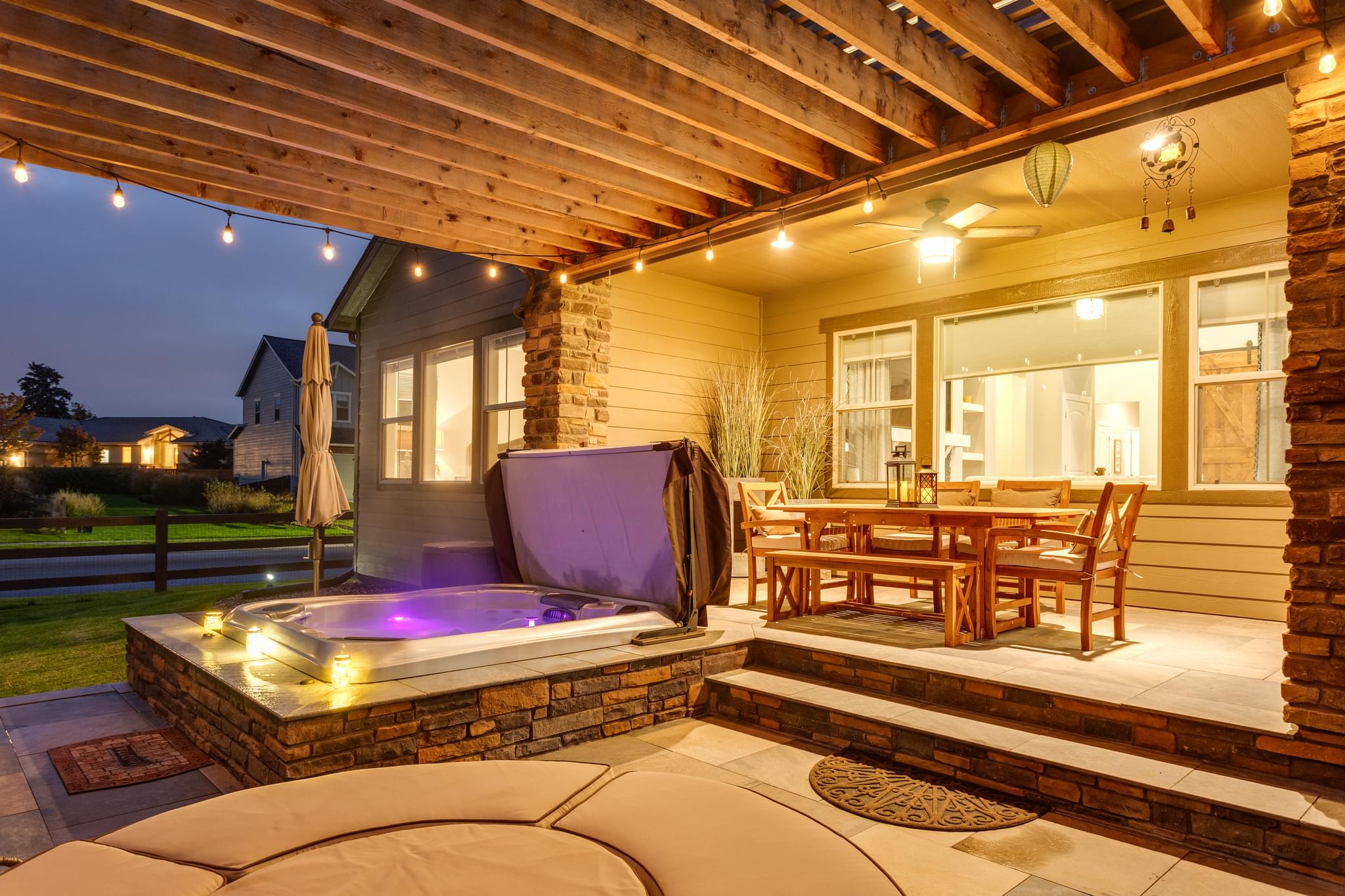 Enjoy a quiet evening on your covered patio