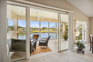 Screened Lanai with Expansive Pond View