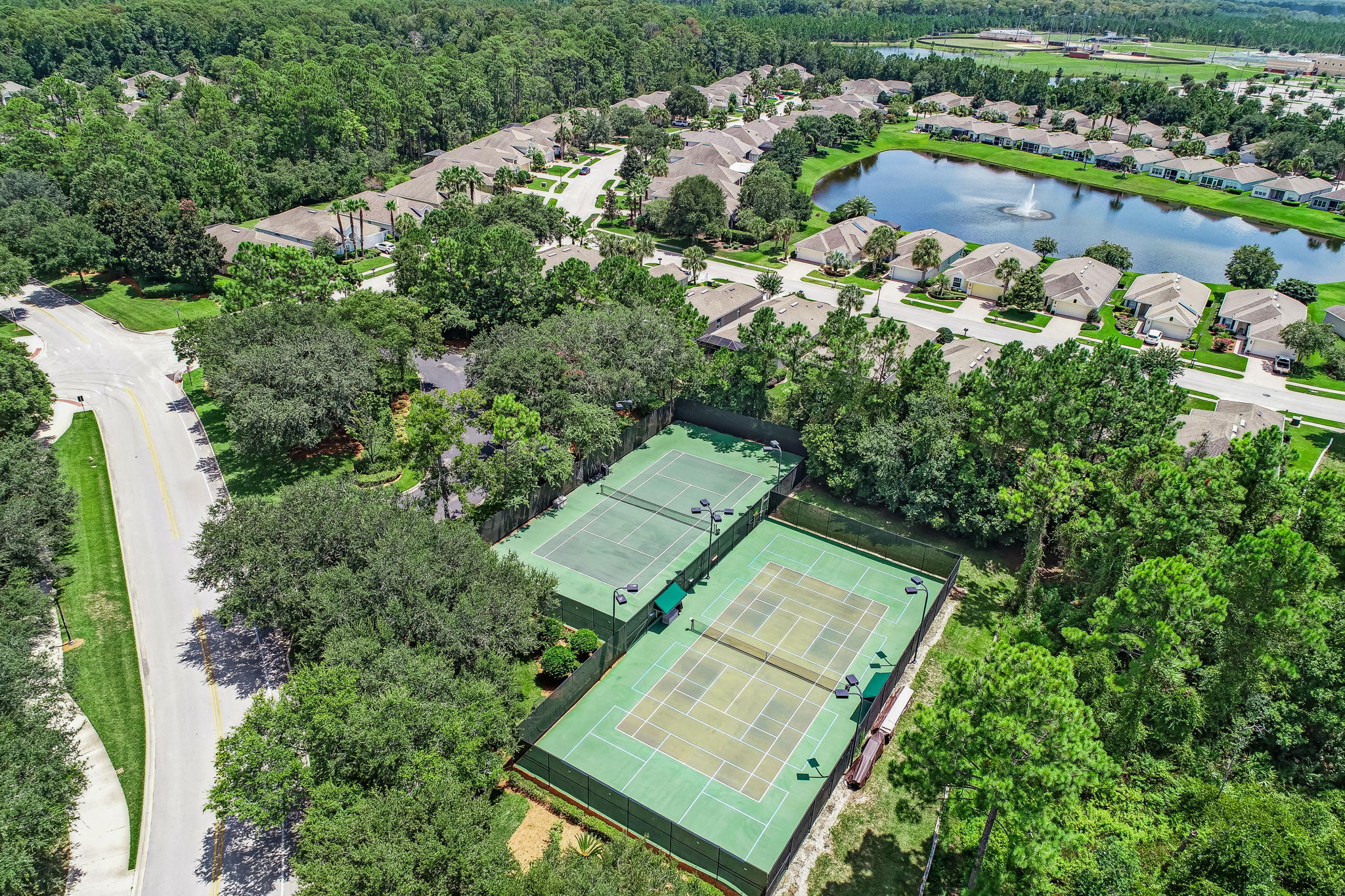 Aerial of Community Tennis Courts