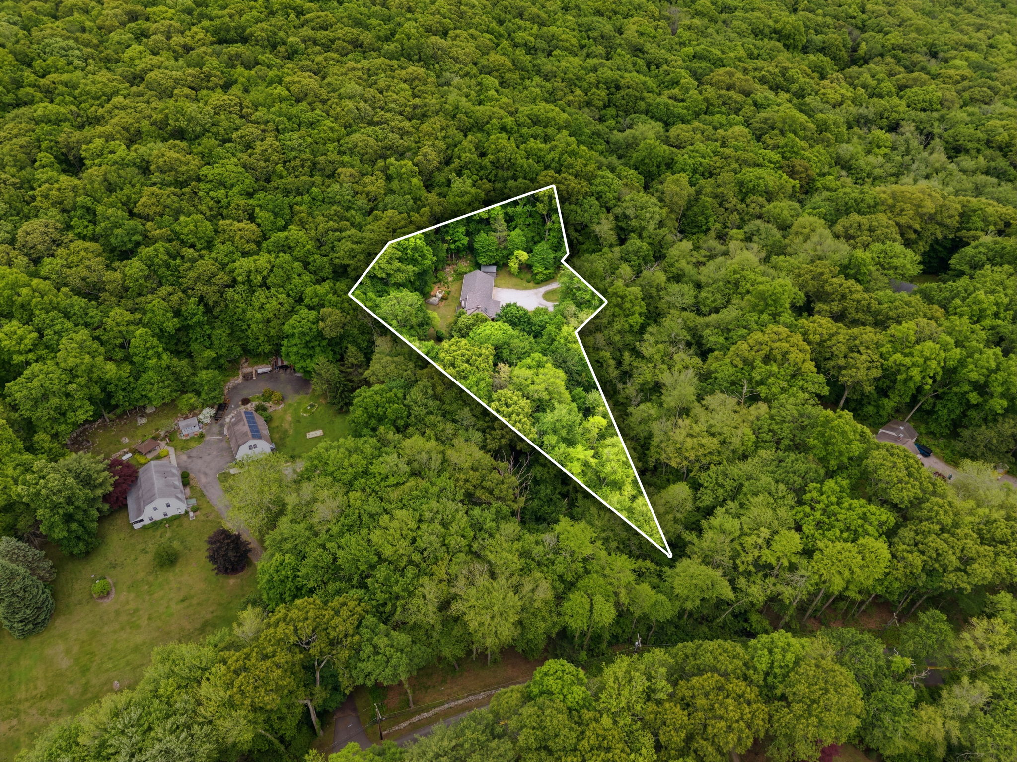 Property outline Arial view