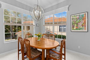 Inviting dining space