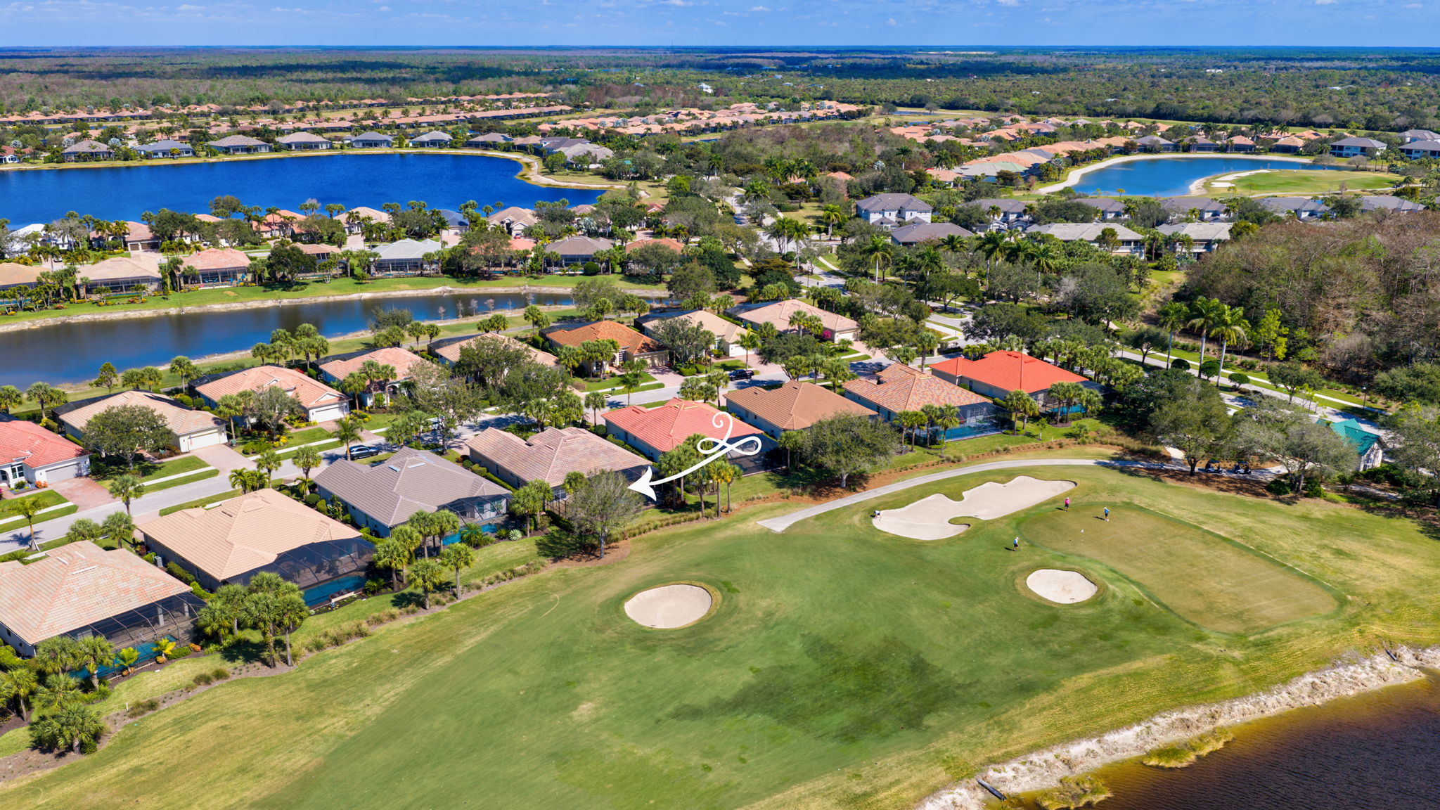 Aerial View of Home and Neighborhood