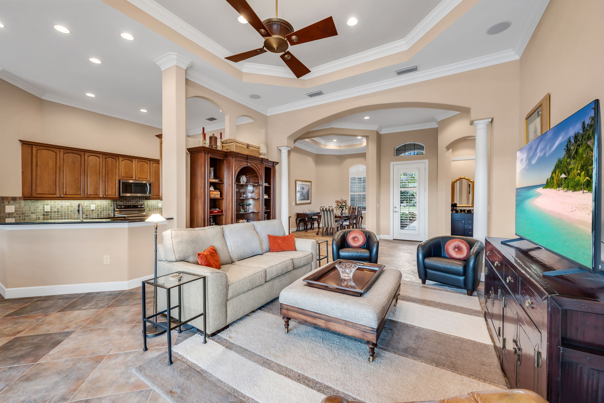 Open Concept Living Room, Kitchen, and Dining Room