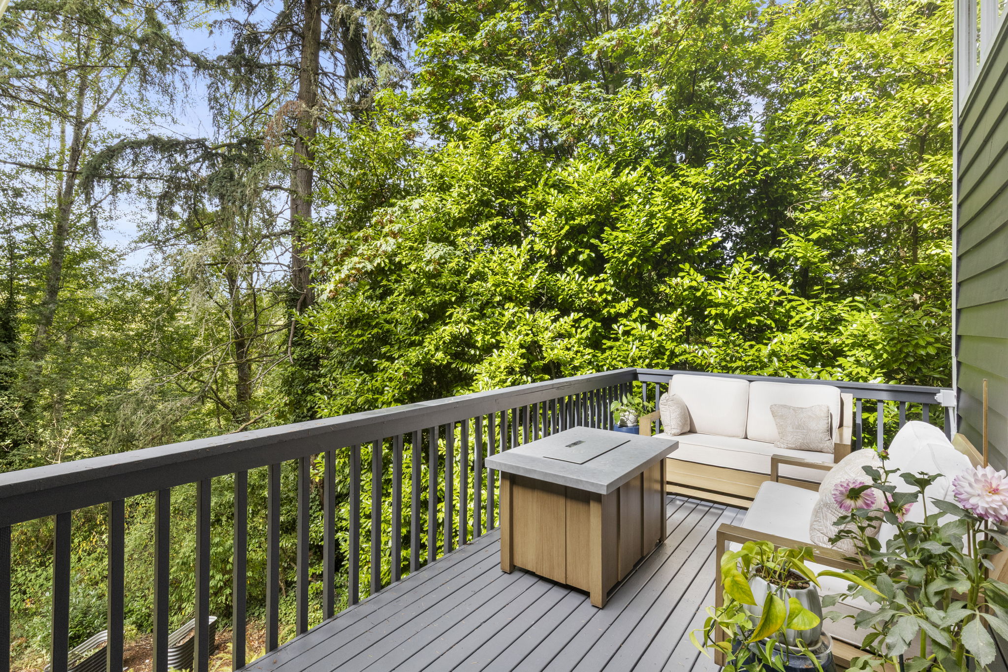 Office with direct deck access for fresh air breaks