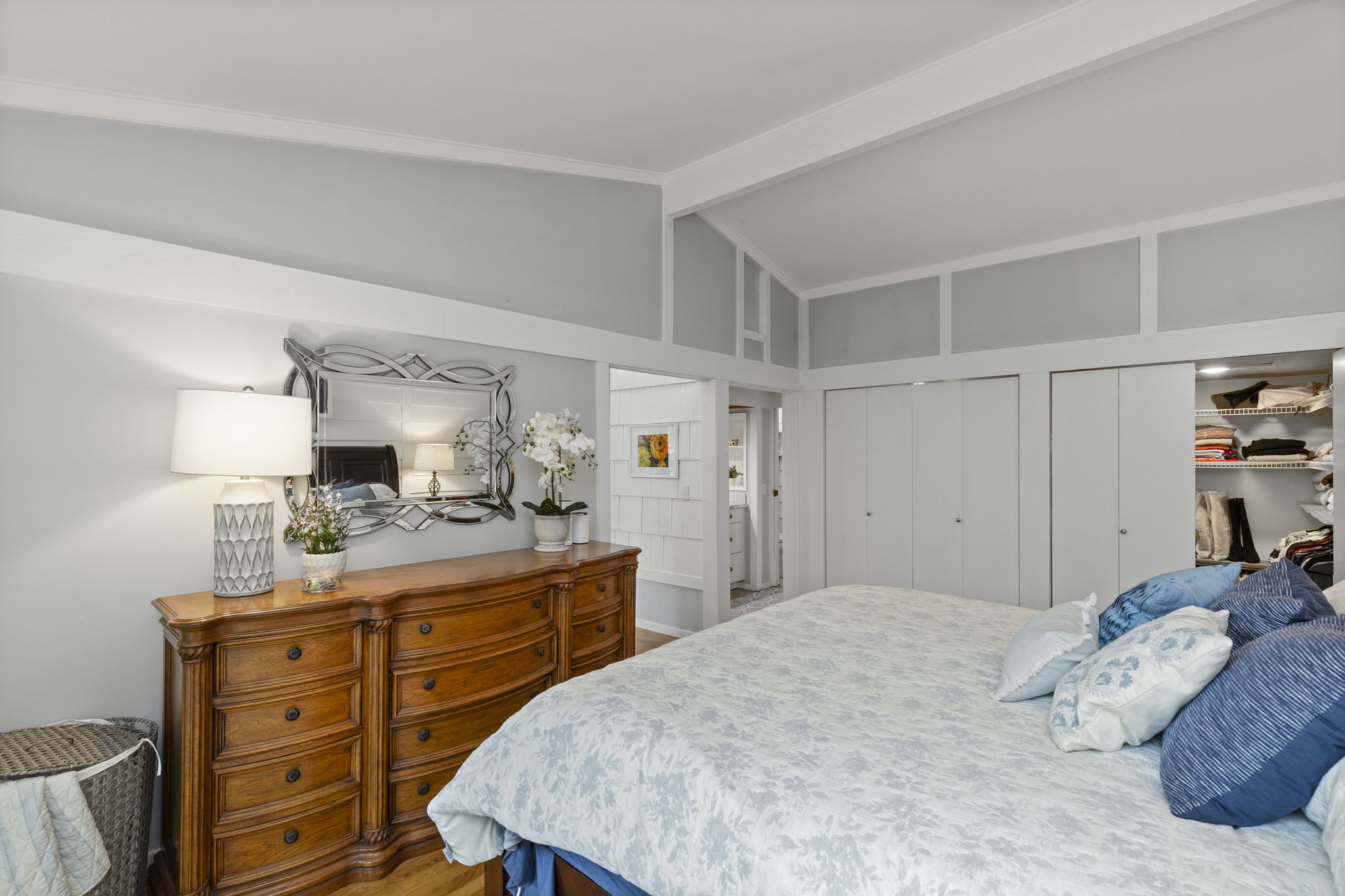 Primary suite with two smart, spacious closets