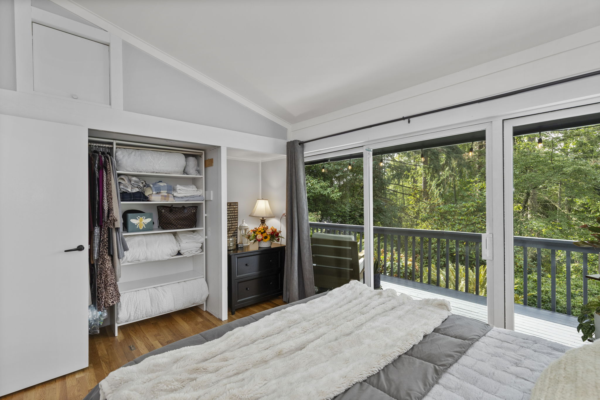 Garden views from your private main floor bedroom