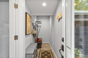 Converted mudroom adds smart organization just off kitchen