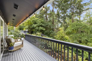 Deck with seamless access to beautifully landscaped gardens