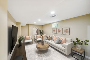 Lower level separate living/ family room