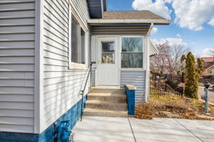 Entry to the front and your porch