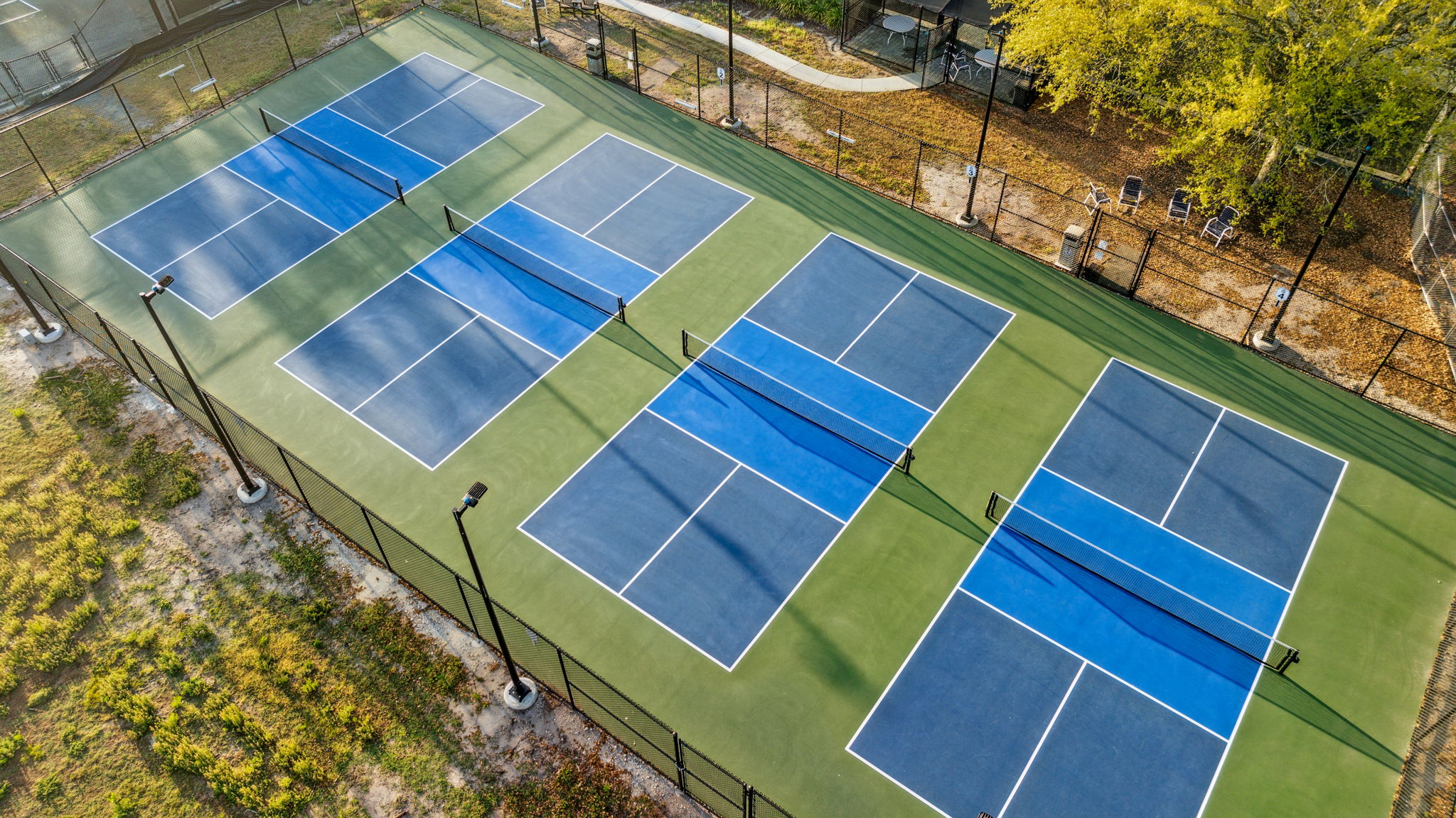 Aerial View Pickelball Courts