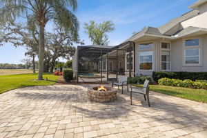 Rear Paver Patio with Fire Pit