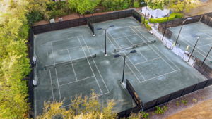 Aerial View Tennis Courts