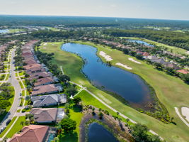 Aerial View--House Location with Golf Course and Lake
