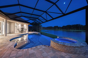 Infinity Edge Pool and Spa-Night