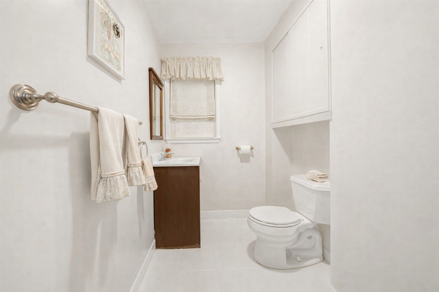 ground level bathroom-repainted