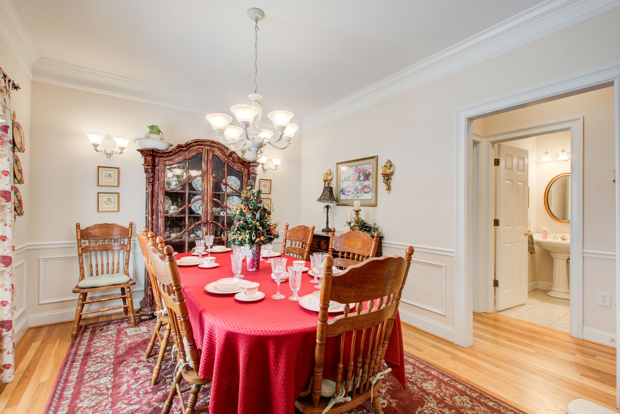 20 Dining w Powder Room View