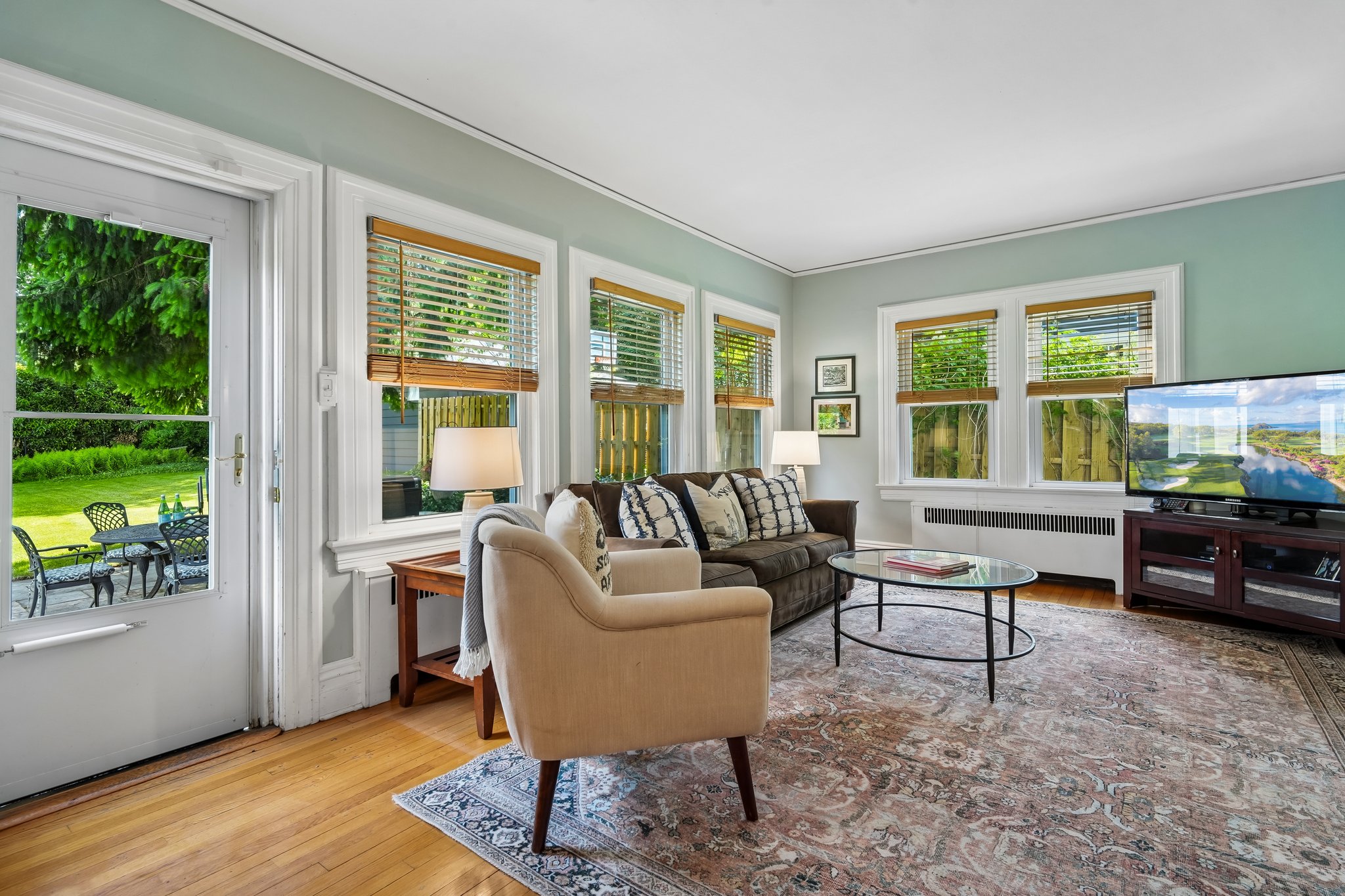 Sunlight, garden views, and a direct connection to the dining room, kitchen, patio make the family room the spot you'll find yourself returning to throughout the day - morning coffee, afternoon reading, movie nights, and everything in between.