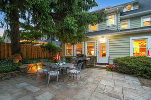 Some of the best moments happen outside.  Dinner under the trees. Fireflies, laughter, and the warm glow from the family room and kitchen windows as evening settles in.  The backyard feels like an extension of the house itself.