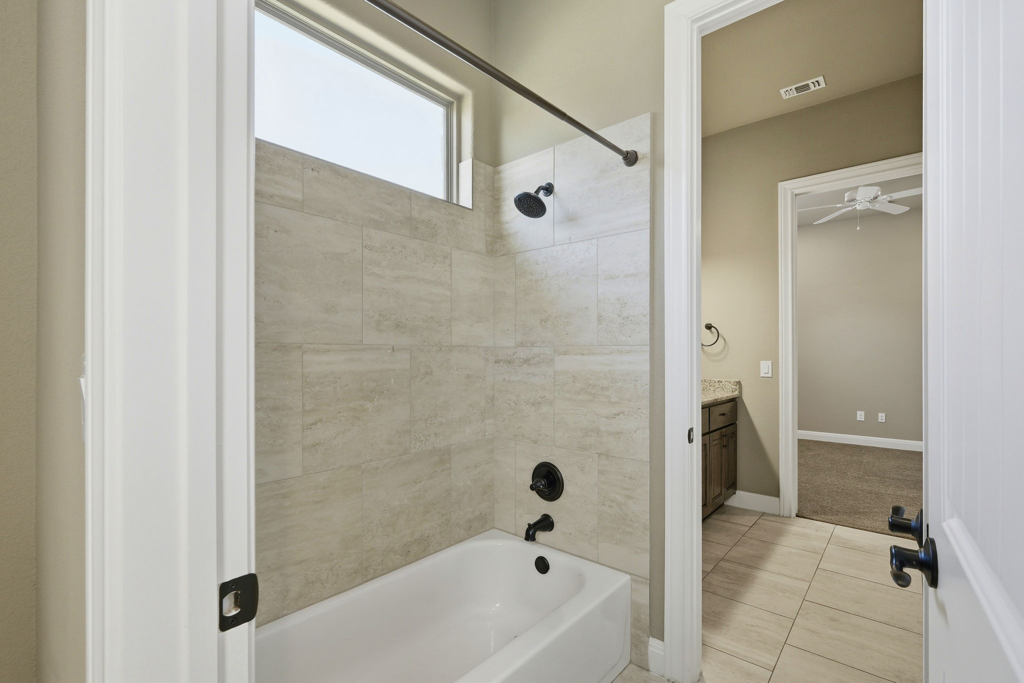 Pass Through Bathroom