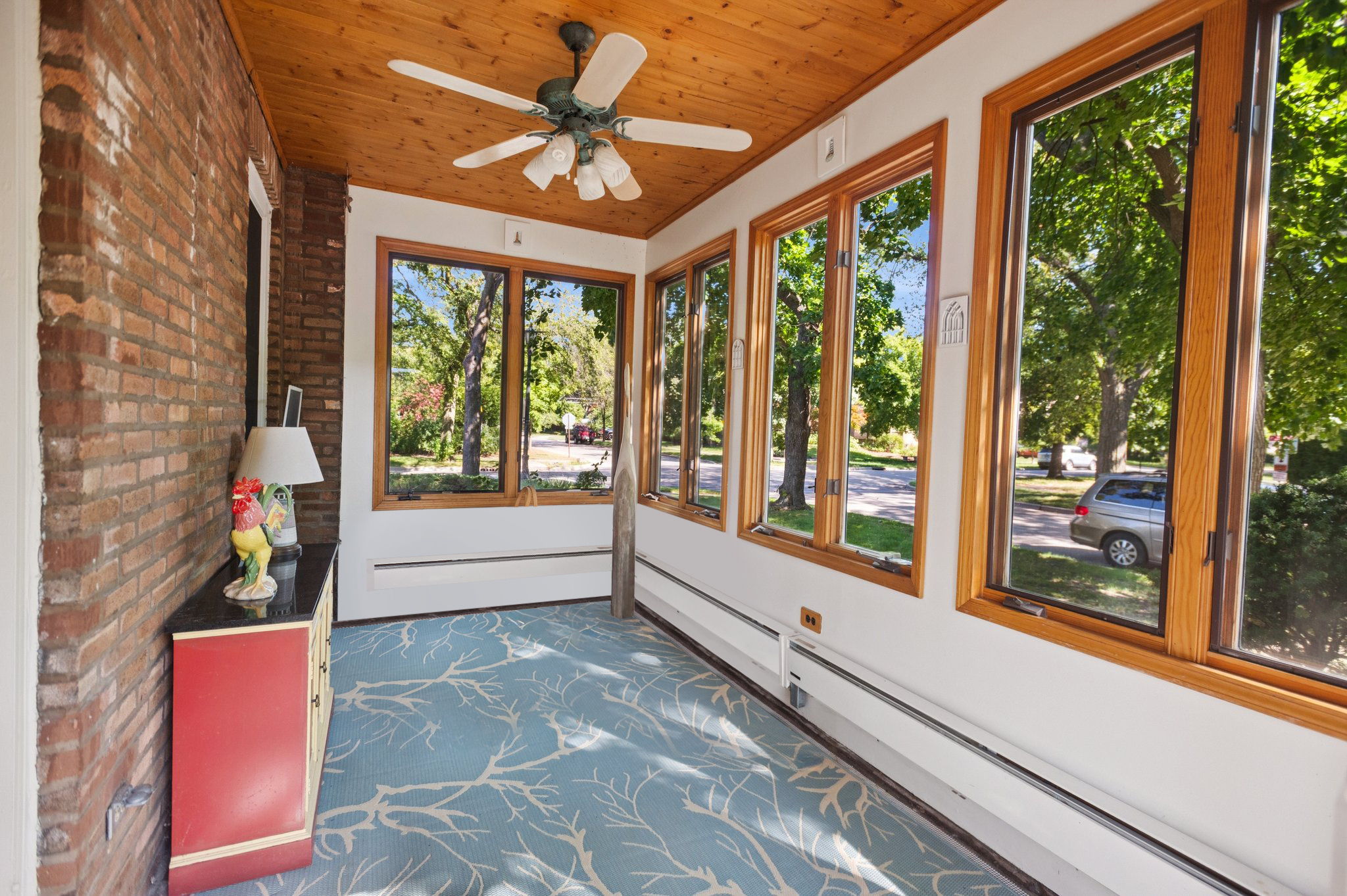 1200 Dobson Heated Sunporch, clutter virtually removed