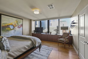 1912 Primary Bedroom • Custom cabinets (below windows) •	2 – Walk-in closets with custom cabinetry
