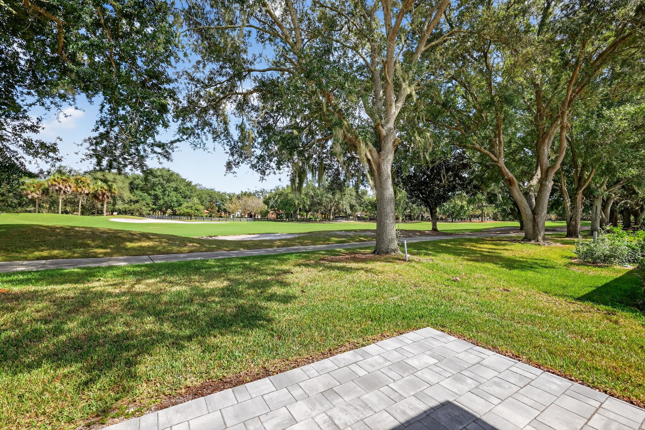 Rear Paver Patio Overlooking Golf Course