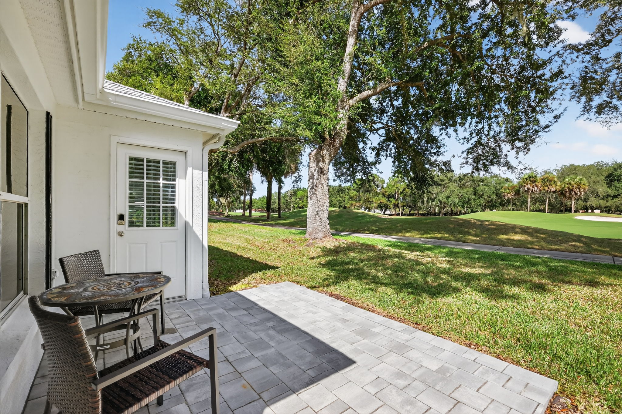 Rear Paver Patio Overlooking Golf Course