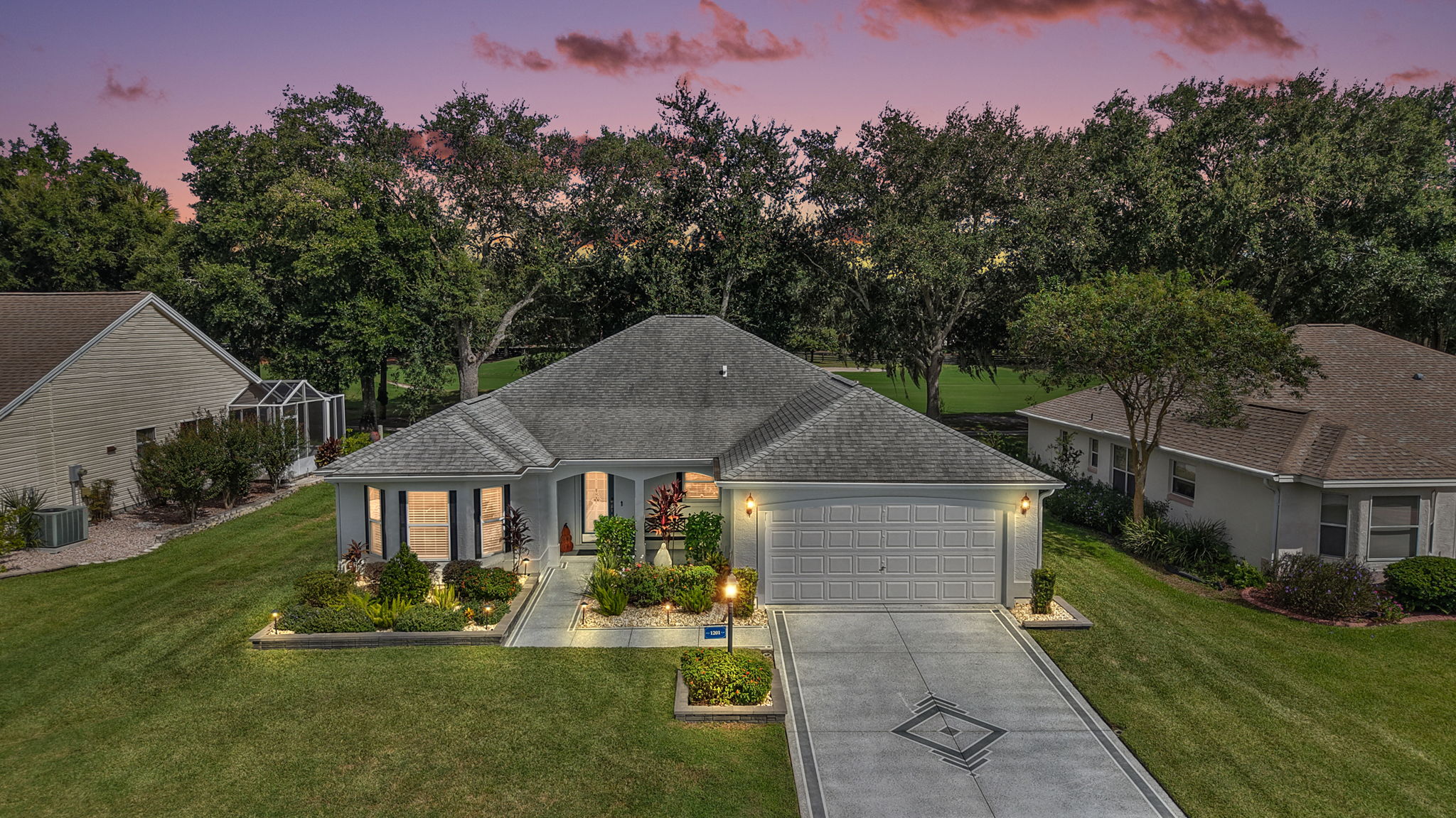Twilight Front Elevation