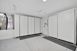 Garage with Custom Storage Closets