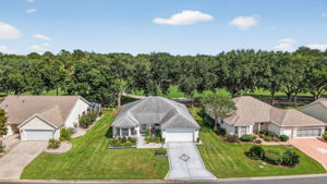 Aerial Front Elevation with Golf Front Views