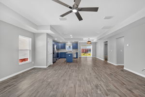 Kitchen, Living, and Dining Rooms