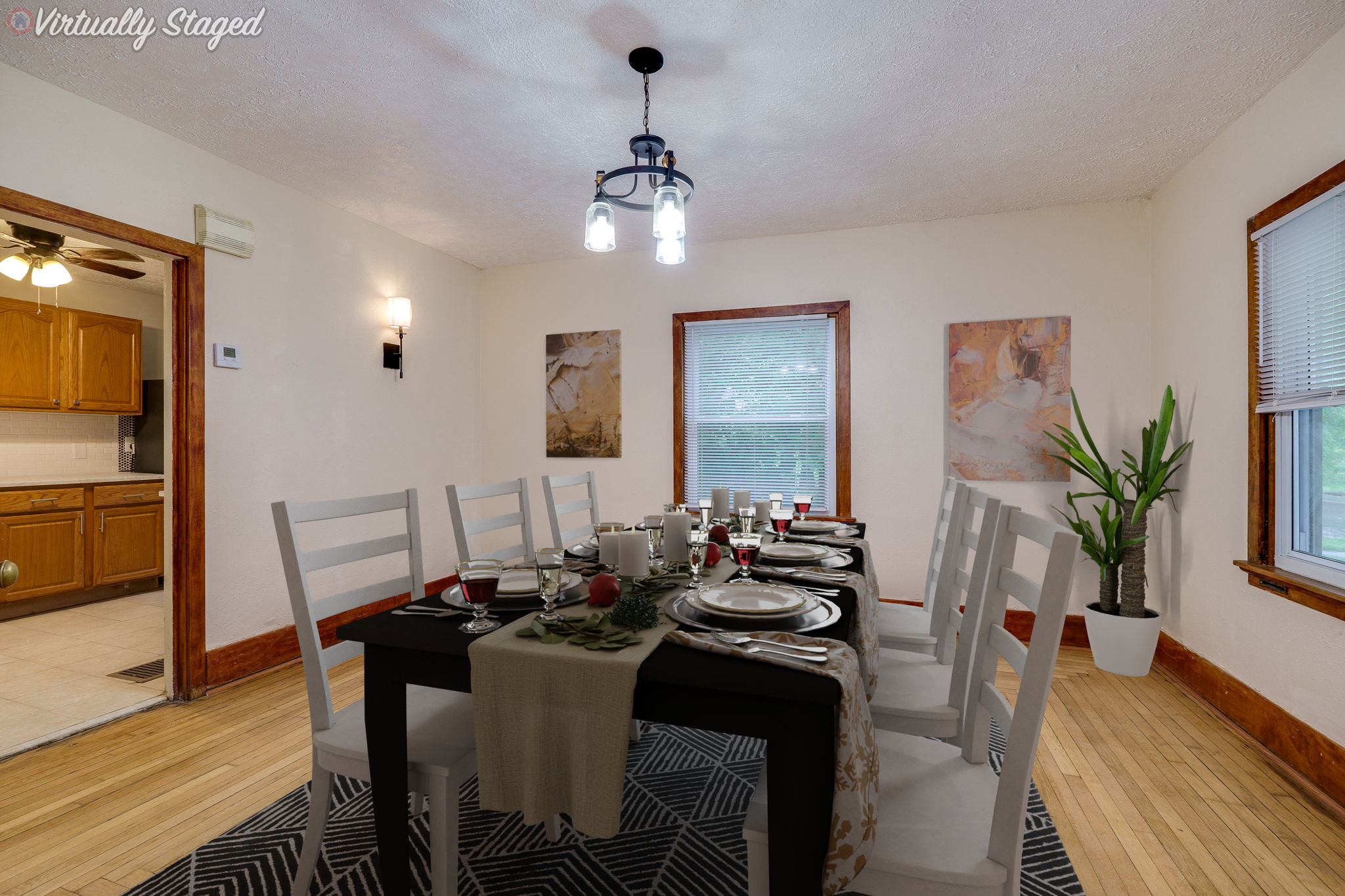 Virtually Staged Dining Space