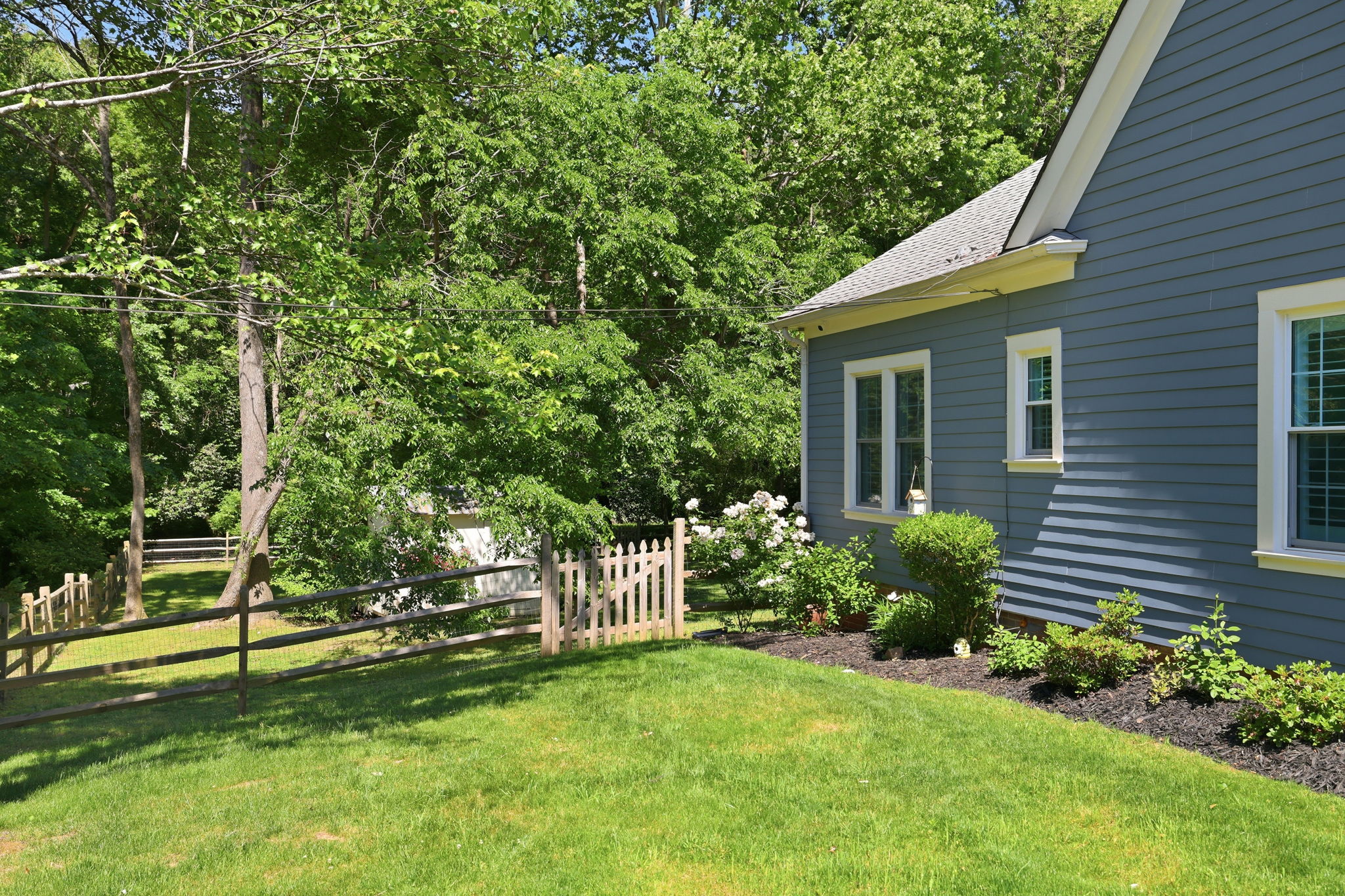 Right side of house