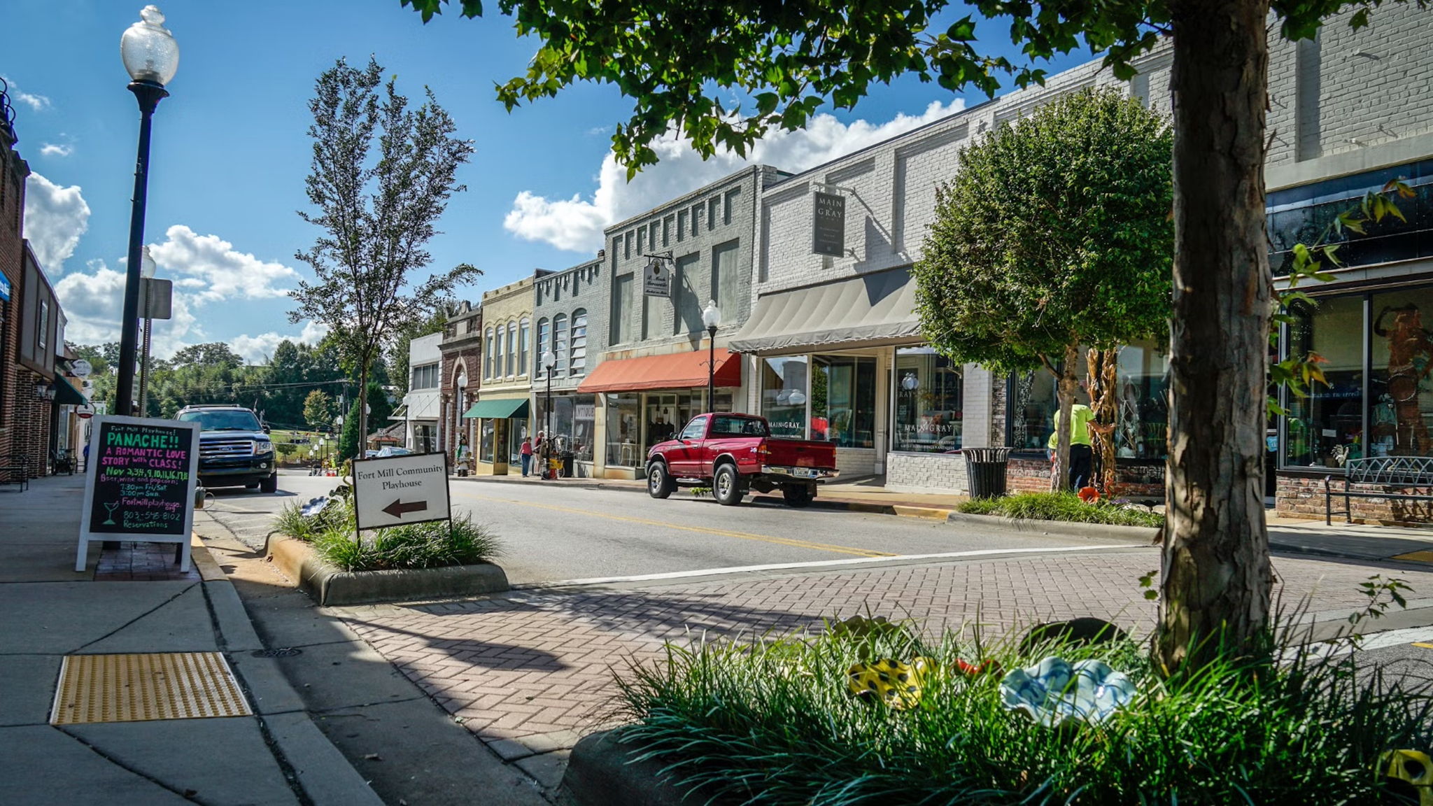 Fort Mill town center just down the street